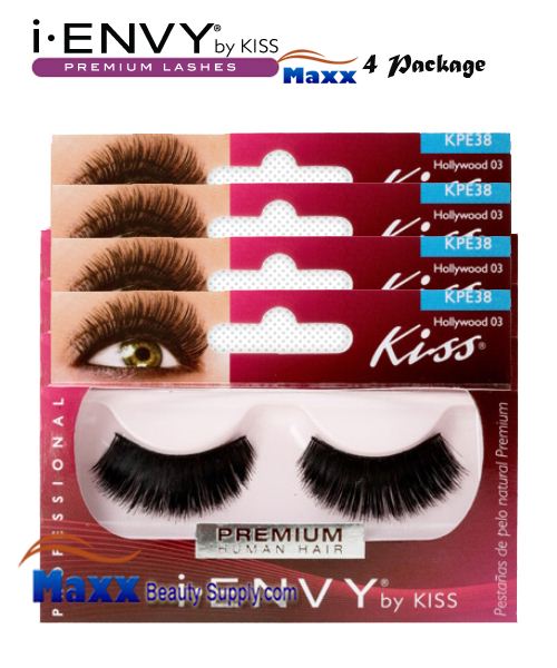 4 Package - Kiss i Envy Hollywood 03 Eyelashes - KPE38
